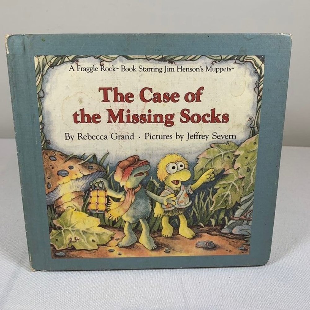 Vintage 1984 Fraggle Rock Hardcover Book The Case of the Missing Socks